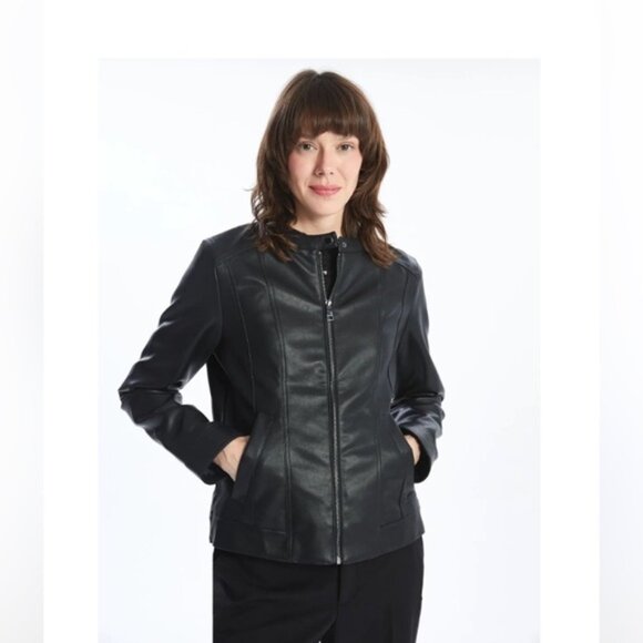 Jackets & Blazers - Reitmans L PU Lether moto jacket